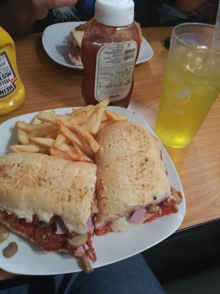 Pizza Sub with French Fries